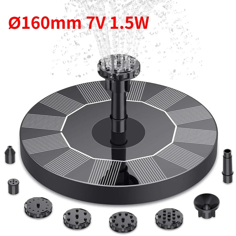 Solar Powered Pond Fountain for Koi Ponds & Water Gardens