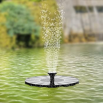 Solar Powered Pond Fountain for Koi Ponds & Water Gardens