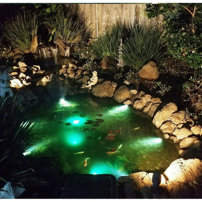 Solar Pond Spotlight Set