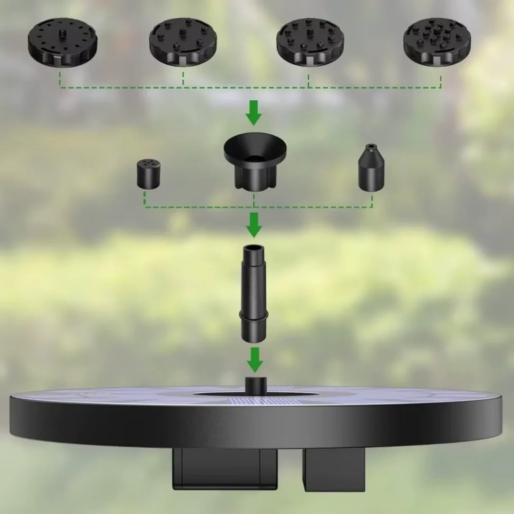 Solar Powered Pond Fountain for Koi Ponds & Water Gardens
