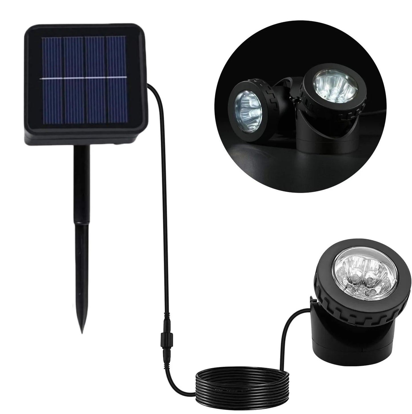 Solar Pond Spotlight Set