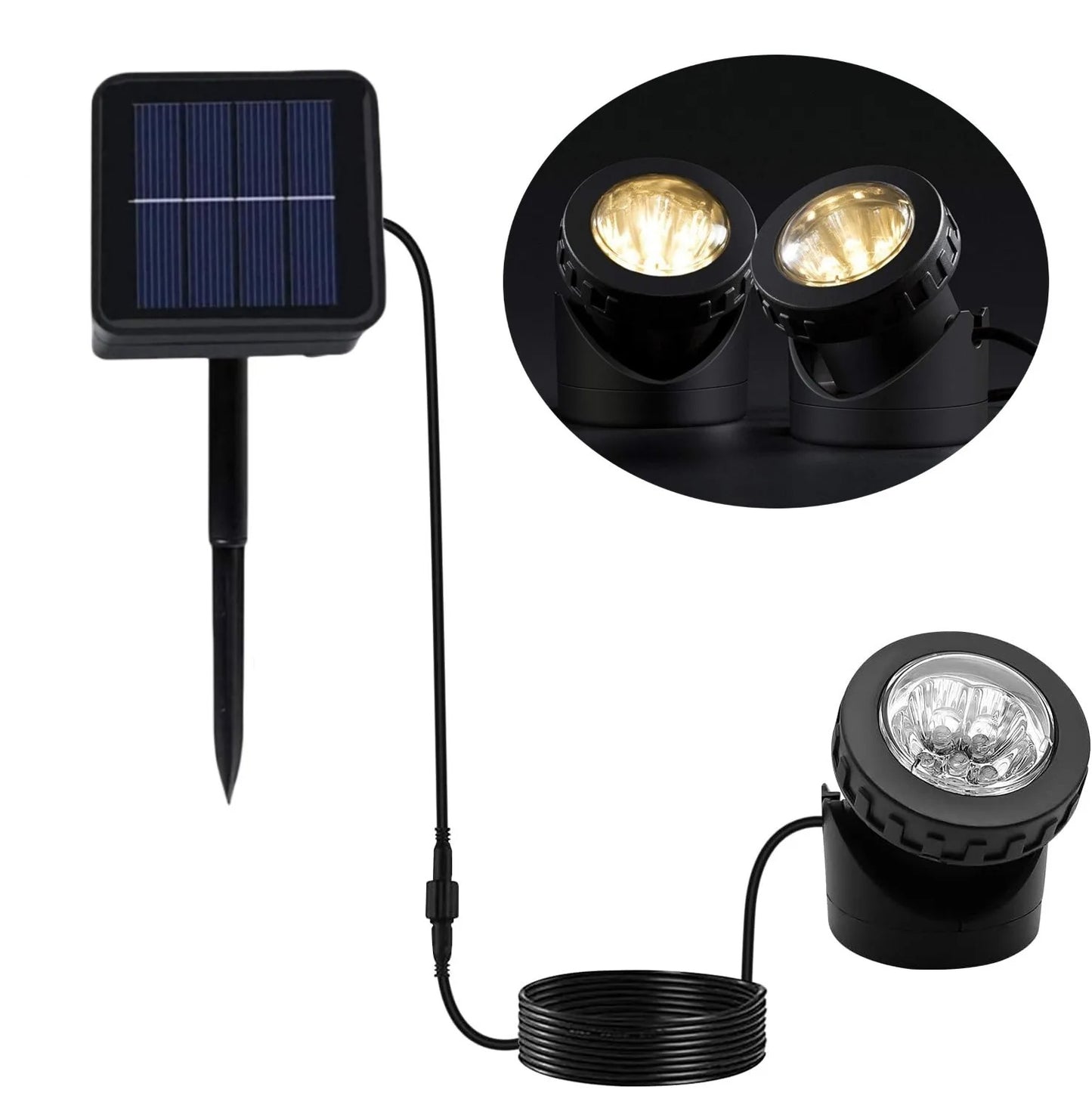Solar Pond Spotlight Set