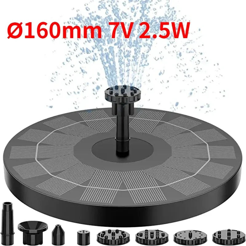 Solar Powered Pond Fountain for Koi Ponds & Water Gardens
