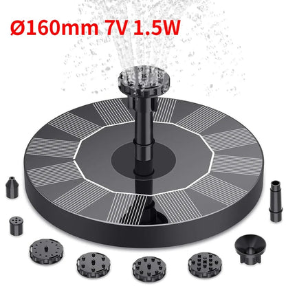 Solar Powered Pond Fountain for Koi Ponds & Water Gardens